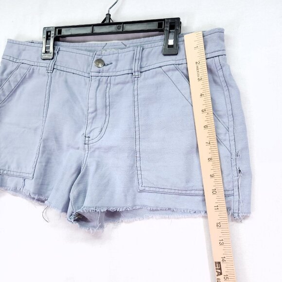 Free People Chino Shorts Womens Size 8 Cotton Gray Raw Fray Hem - Picture 6 of 12